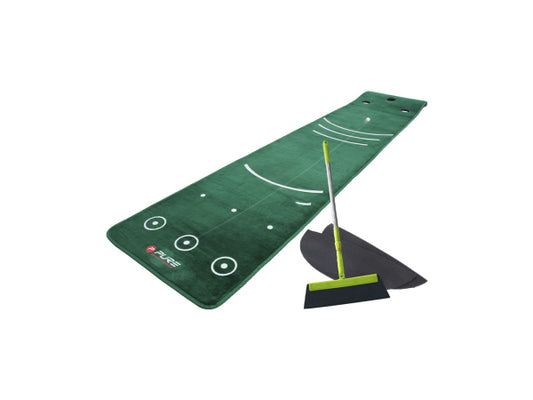 PURE2improve Puttingmatte mit Besen 70x335cm