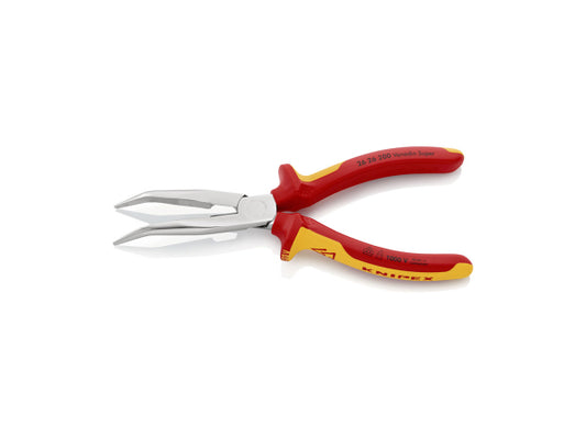 Kaufuniversum - KNIPEX Flachrundzange mit Schneide VDE 200mm gebogen