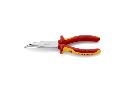 KNIPEX Flachrundzange mit Schneide VDE 200mm gebogen