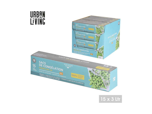 Kaufuniversum - Urban Living Gefrierbeutel 15x 3l easy closing