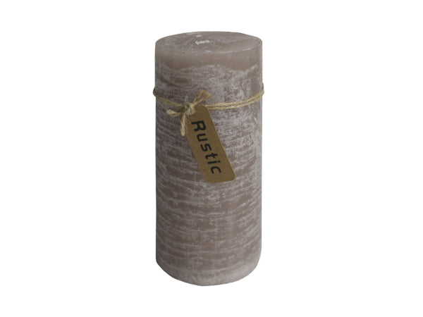 Kaufuniversum - FS-STAR Kerze Rustic 7 x 18 cm taupe