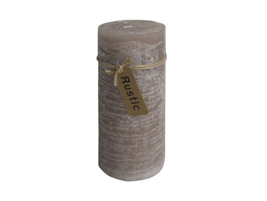 Kaufuniversum - FS-STAR Kerze Rustic 7 x 18 cm taupe