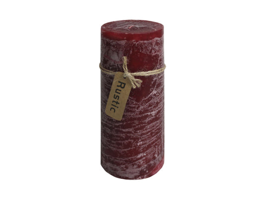 Kaufuniversum - FS-STAR Kerze Rustic 7 x 18 cm bordeaux