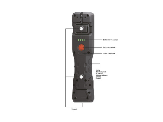 PROJAHN POWER LED Akku Hand-Arbeitslampe PJ-HL1200 Wiederaufladbar