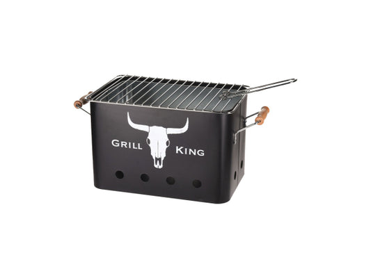Kaufuniversum - FS-STAR Mini Holzkohle Grill rechteck mattschwarz