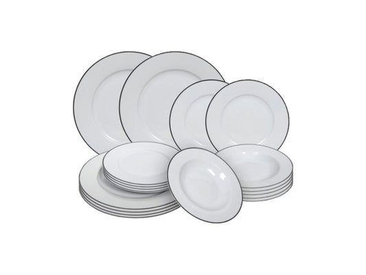 Kaufuniversum - Tavola Geschirrset 18teilig white/black