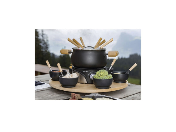 Kaufuniversum - Nouvel Elektro Fleischfondue-Set "Mia" 21-teilig schwarz 1200W