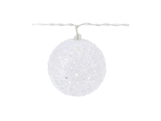 FS-STAR LED Lichterkette Raffiaskugeln