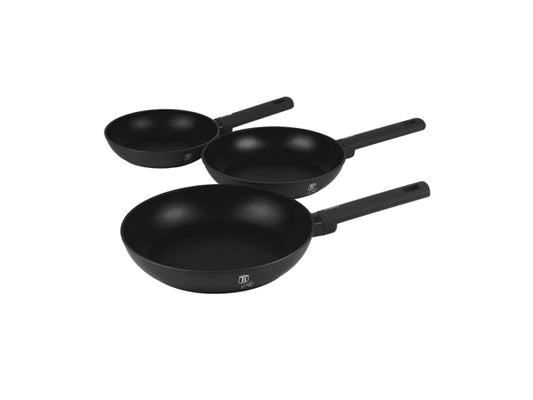 Kaufuniversum - Berlinger Haus 3-teiliges Bratpfannen Set Ø 20/24/28 cm Matte Black Collection