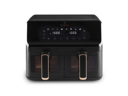 Kaufuniversum - Berlinger Haus Doppel-Heissluftfritteuse 4.1L + 4.1L  Black Rose Collection