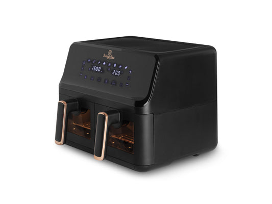 Berlinger Haus Doppel-Heissluftfritteuse 4.1L + 4.1L  Black Rose Collection