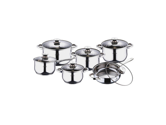 Kaufuniversum - Blaumann 12-teiliges Topfset Edelstahl Gourmet Line Shiny