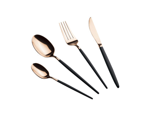 Kaufuniversum - Berlinger Haus 24 teiliges Besteckset black/rose-gold Matte Black Collection