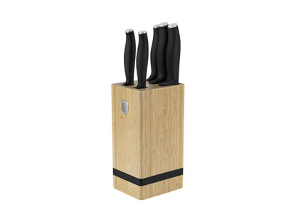 Berlinger Haus 6-teiliges Messerset mit Messerblock Matte Black Collection