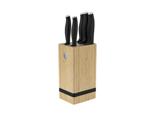 Berlinger Haus 6-teiliges Messerset mit Messerblock Matte Black Collection