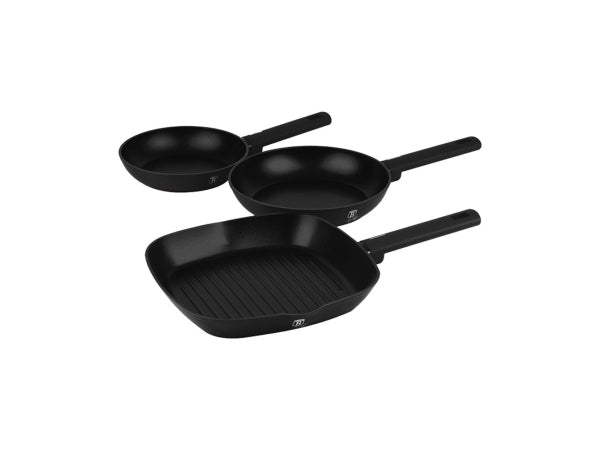 Kaufuniversum - Berlinger Haus 3-teiliges Bratpfannen Set Ø 20/24/28cm Matte Black Collection