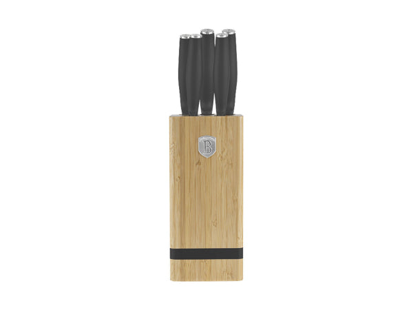 Kaufuniversum - Berlinger Haus 6-teiliges Messerset mit Messerblock matt Anthracite Collection