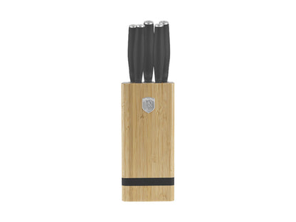 Berlinger Haus 6-teiliges Messerset mit Messerblock matt Anthracite Collection