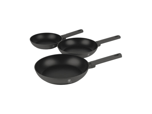 Kaufuniversum - Berlinger Haus 3-teiliges Bratpfannen Set Ø 20/24/28 cm matt Anthracite Collection