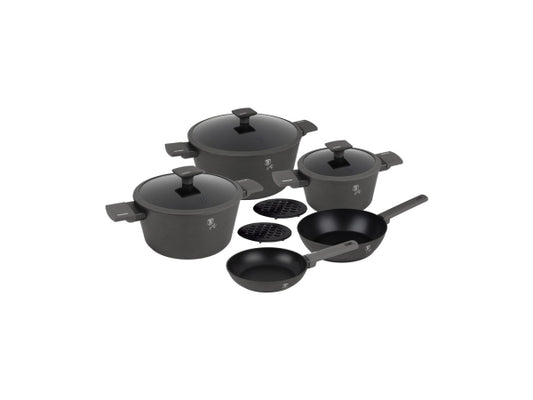 Kaufuniversum - Berlinger Haus 10-teiliges Kochgeschirr-Set matt Anthracite Collection
