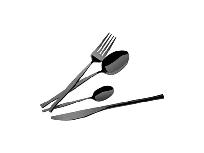 Berlinger Haus 24 teiliges Besteckset breit Matte Black Collection