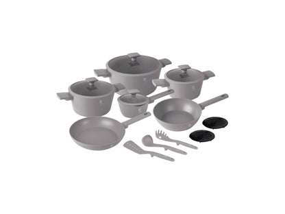Berlinger Haus 15-teiliges Kochgeschirr-Set matt Taupe Collection
