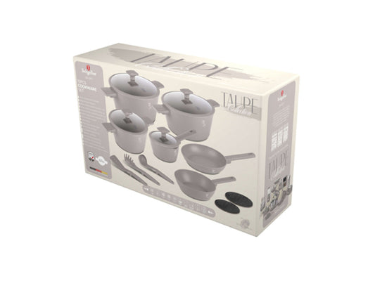 Berlinger Haus 15-teiliges Kochgeschirr-Set matt Taupe Collection