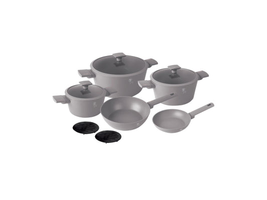 Kaufuniversum - Berlinger Haus 10-teiliges Kochgeschirr-Set matt Taupe Collection