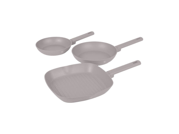 Kaufuniversum - Berlinger Haus 3-teiliges Bratpfannen Set Ø 20/24/28cm matt Taupe Collection