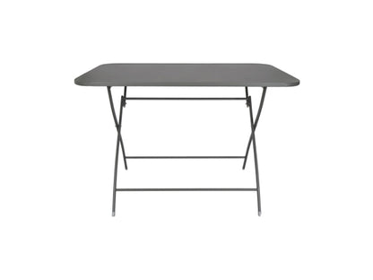CONTINI Gartentisch 110x70cm mit 4 Stühlen Metall anthrazit
