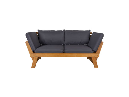 CONTINI 2er Sofa mit Kissen anthrazit Eucalyptus