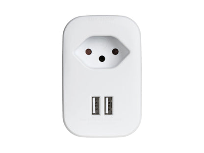 Ekström Steckdosenadapter mit USB-Ladeanschluss weiss