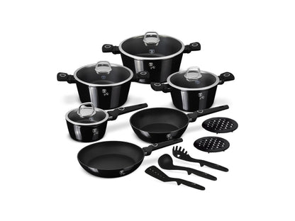 Berlinger Haus 15-teiliges Kochgeschirr-Set Black Vantage Collection