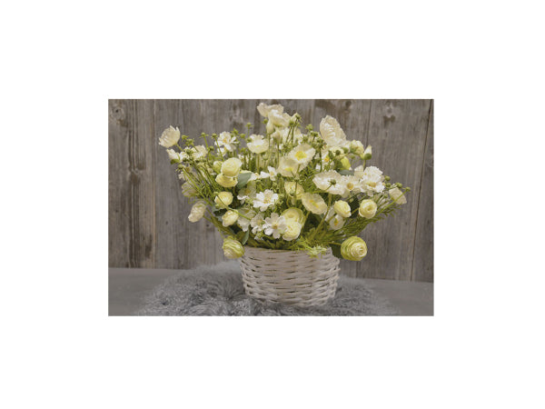 Kaufuniversum - Schneider Korbwaren Blumenkorb Weide weiss Ø 25cm