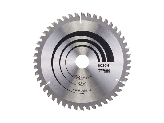 Bosch Professional Bosch Kreissägeblatt Optiline Wood, 216x30x2.8mm, 48