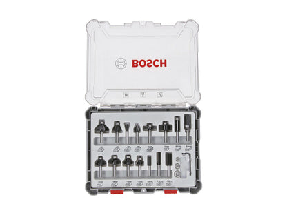 Bosch Professional Bosch 15 tlg Mixed Fräser Set 8mm Schaft