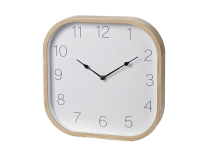 FS-STAR Wanduhr Holzoptik 30x30cm