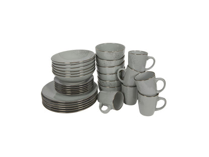 Tavola Geschirrset Lucca 30-teilig grau