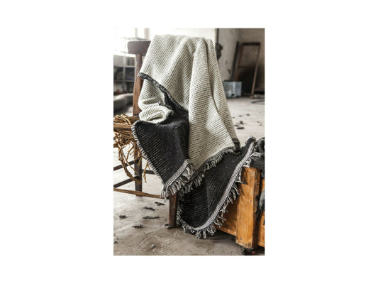 Kaufuniversum - eskimo Wohndecke Fabiola Natte 130x180cm schwarz/weiss