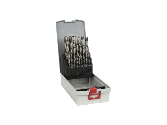 Kaufuniversum - Bosch Professional Bosch Pro Box Bohrerset HSS-G 135°, 25-teilig 1.0-13mm