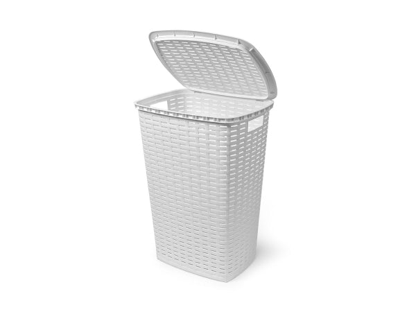 Kaufuniversum - WeberHome Wäschebox Flechtoptik 53L weiss
