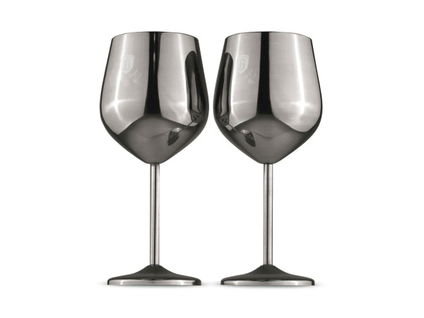 Kaufuniversum - Berlinger Haus Edelstahl Weingläser 2 Stück Black Silver Collection