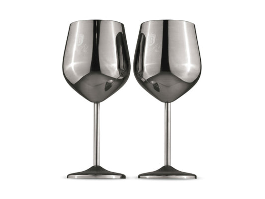 Kaufuniversum - Berlinger Haus Edelstahl Weingläser 2 Stück Black Silver Collection