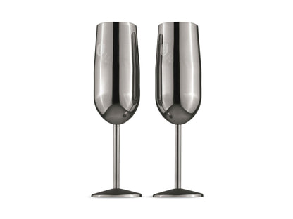 Berlinger Haus Edelstahl Sektgläser 2 Stück Matte Black Collection