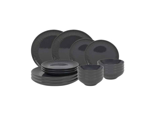 Kaufuniversum - Tavola Geschirrset Shiny Grey 18 teilig
