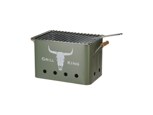 Kaufuniversum - FS-STAR Mini Holzkohle Grill rechteck matt grün