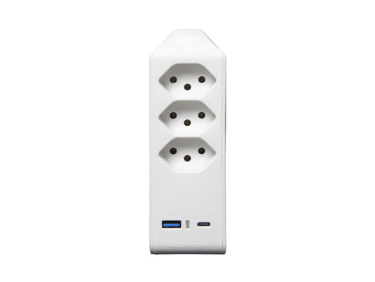 brennenstuhl Abzweigstecker 3-fach drehbar bis 300° ohne Aufhänger mit USB Typ A und C