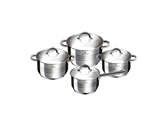 Kaufuniversum - Blaumann Kochtopf Set 6.5L/3.9L/2.9L/2.1L Edelstahl Gourmet Line