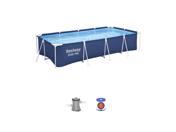 Kaufuniversum - Bestway Steel Pro Frame Pool Set 400x211x81cm ink. Filterpumpe