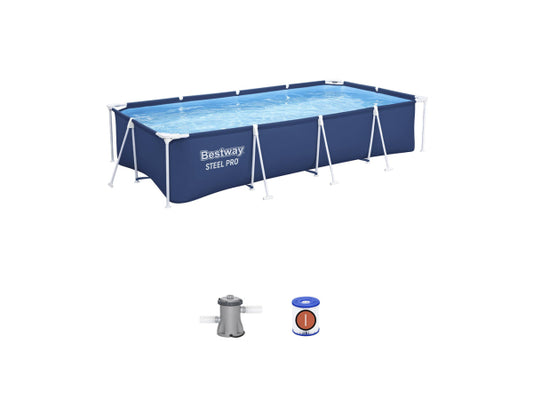 Kaufuniversum - Bestway Steel Pro Frame Pool Set 400x211x81cm ink. Filterpumpe